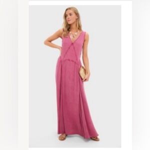 Tuckernuck Red (Acid Wash Look) Maxi Dress (Medium)